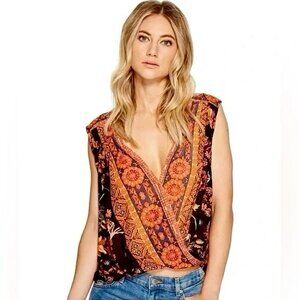 Free People Havana Sleeveless Surplice Top